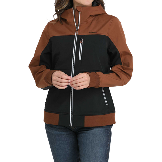 Cinch Ladies Brown Color-Block Bonded Full Zip Jacket MAJ9844004