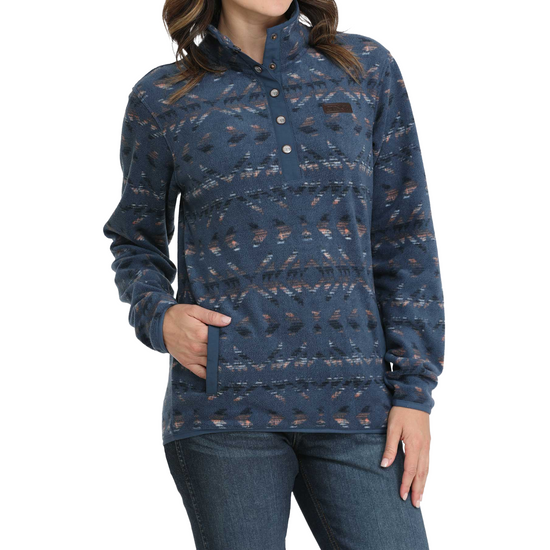 Cinch Ladies Blue Polar Fleece Snap Pullover MAK9909003
