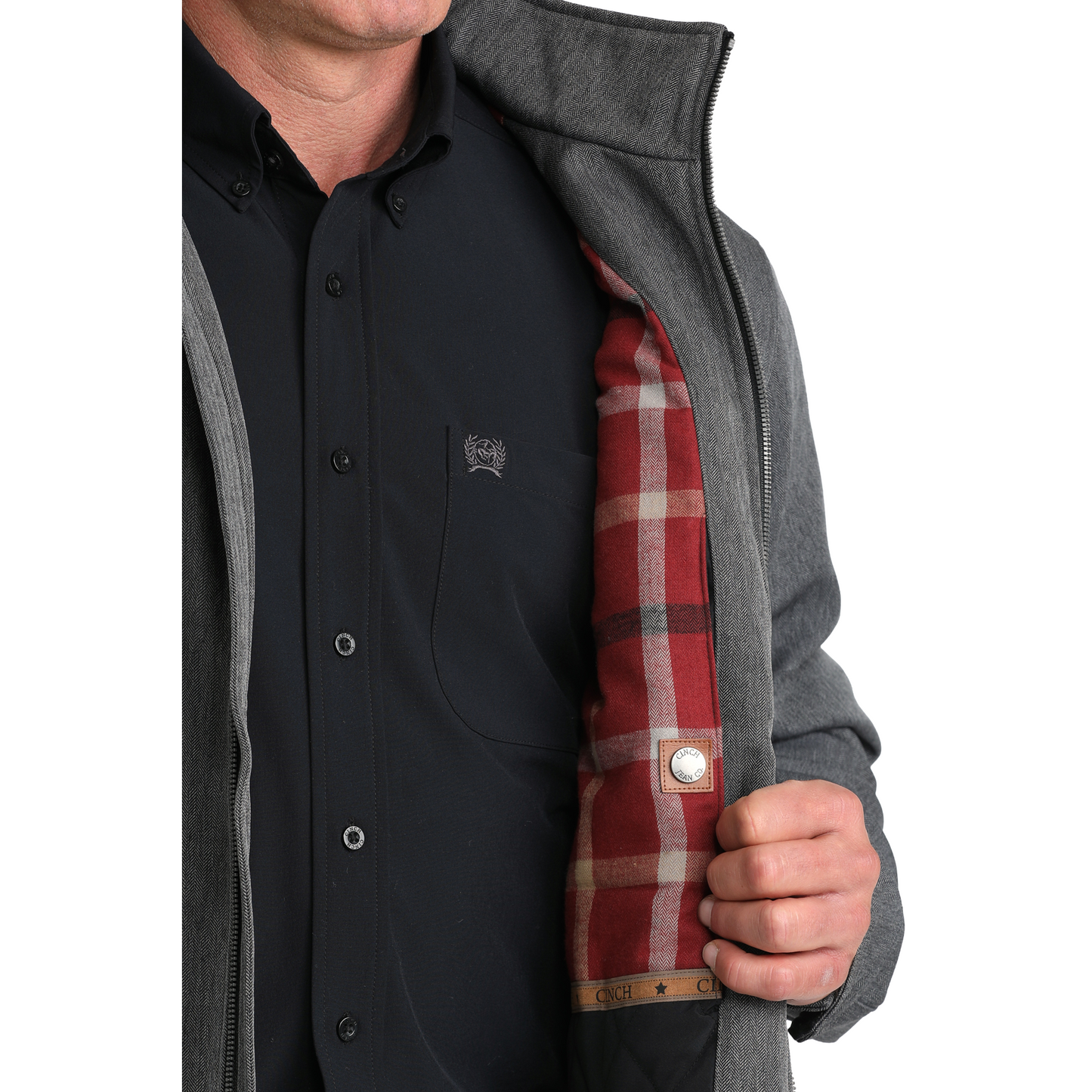 Cinch Men's Concealed Carry Grey Bonded Jacket MWJ1566005