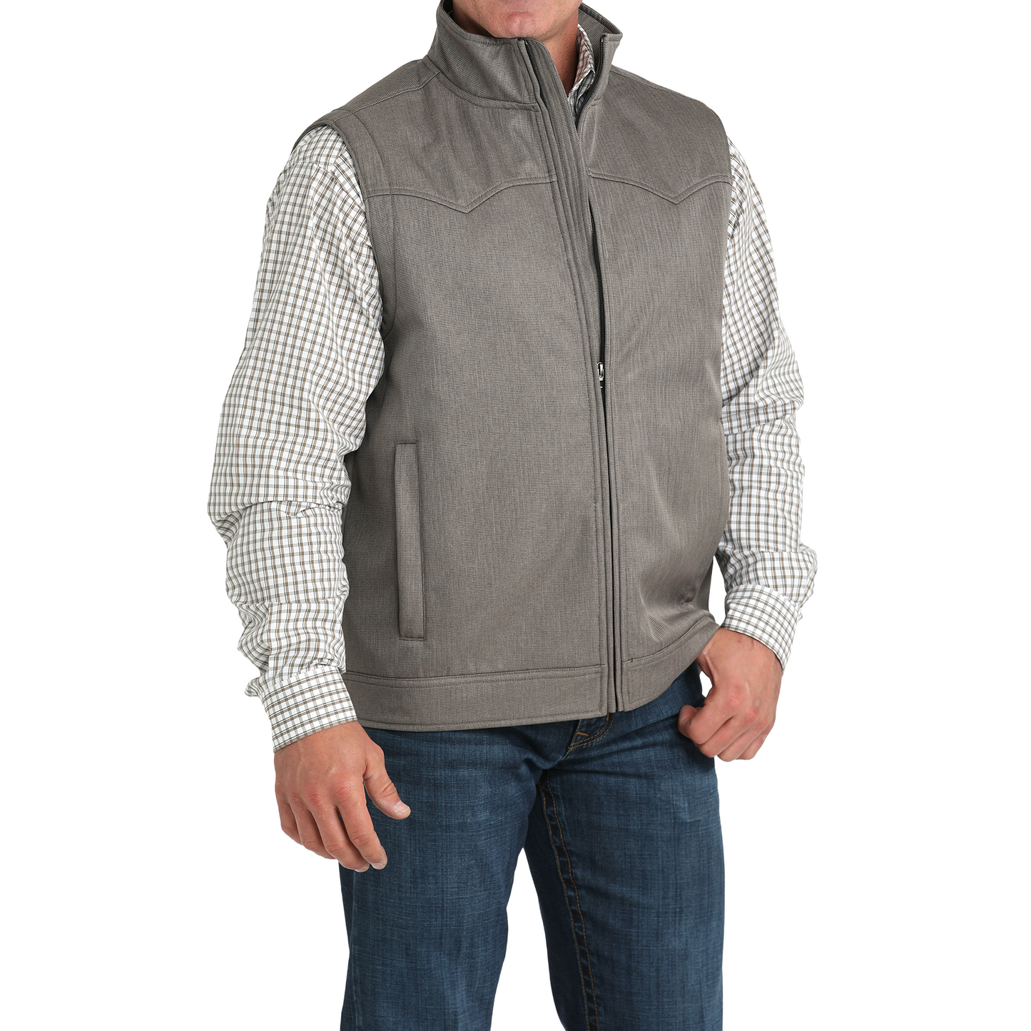 Cinch Men's Brown Zip Conceal Carry Vest MWV1592004