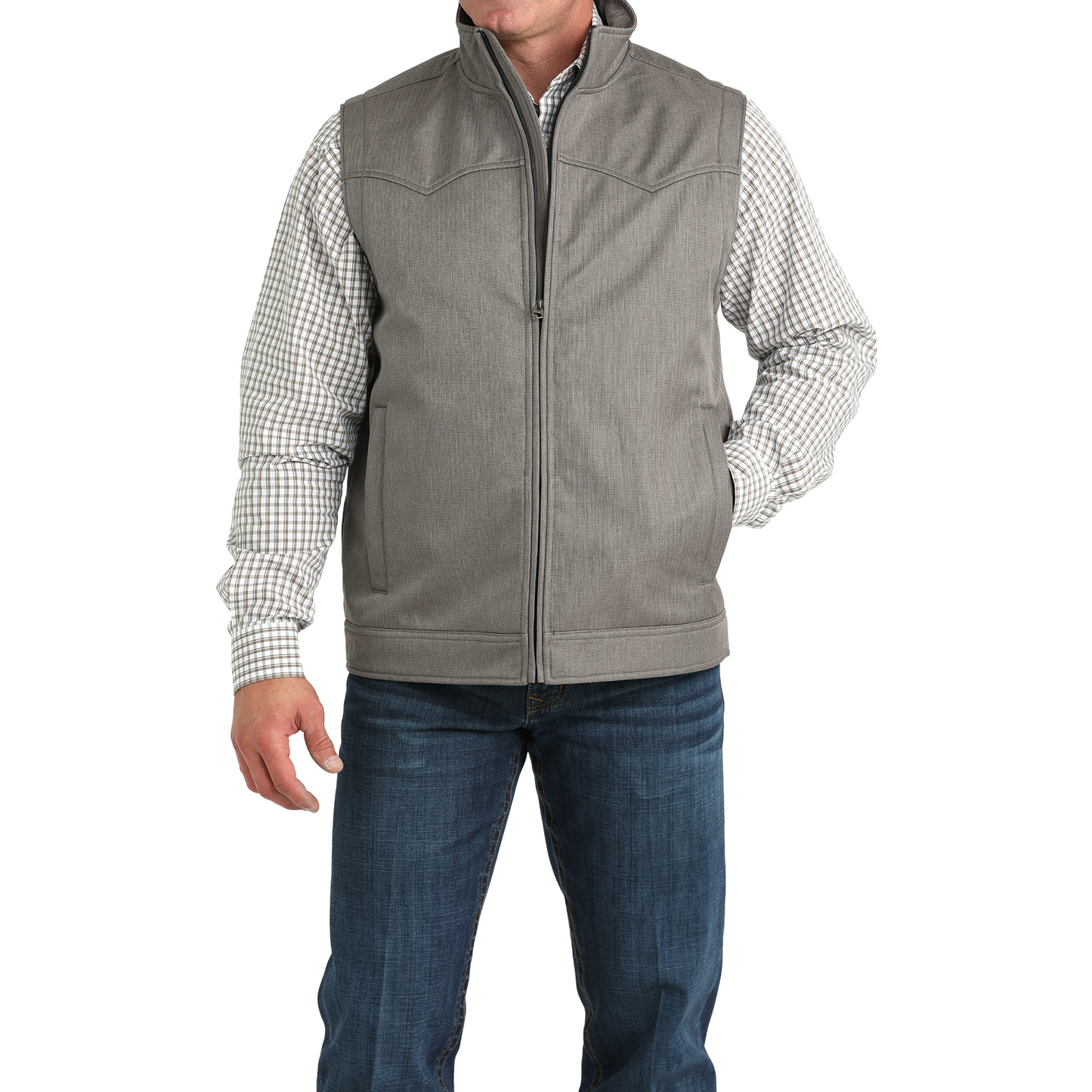 Cinch Men's Brown Zip Conceal Carry Vest MWV1592004