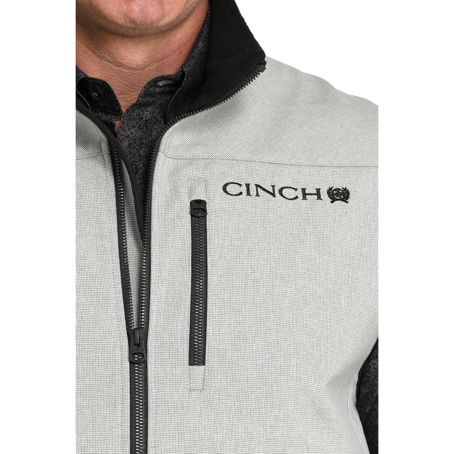 Cinch Men's Light Grey Bonded Vest MWV1515027
