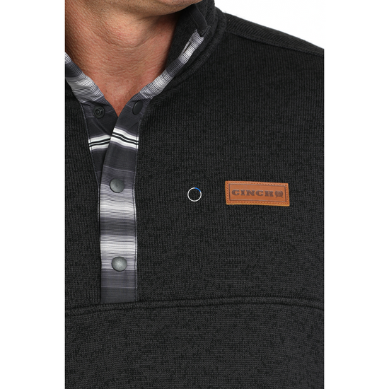 Cinch Men's Charcoal Heather Fleece 1/2 Snap Pullover MWK1534008
