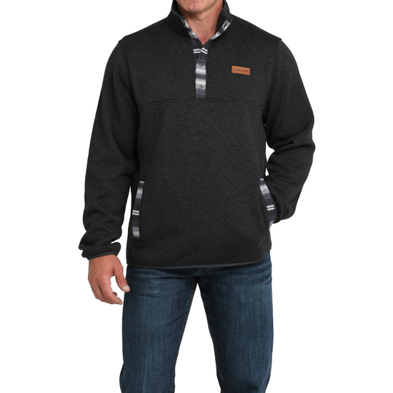 Cinch Men's Charcoal Heather Fleece 1/2 Snap Pullover MWK1534008