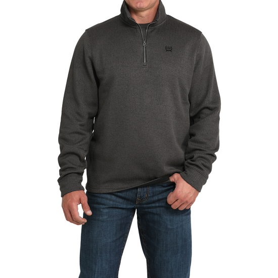 Cinch Men's Charcoal Grey Ribbed 1/4 Zip Pullover MWK1080020