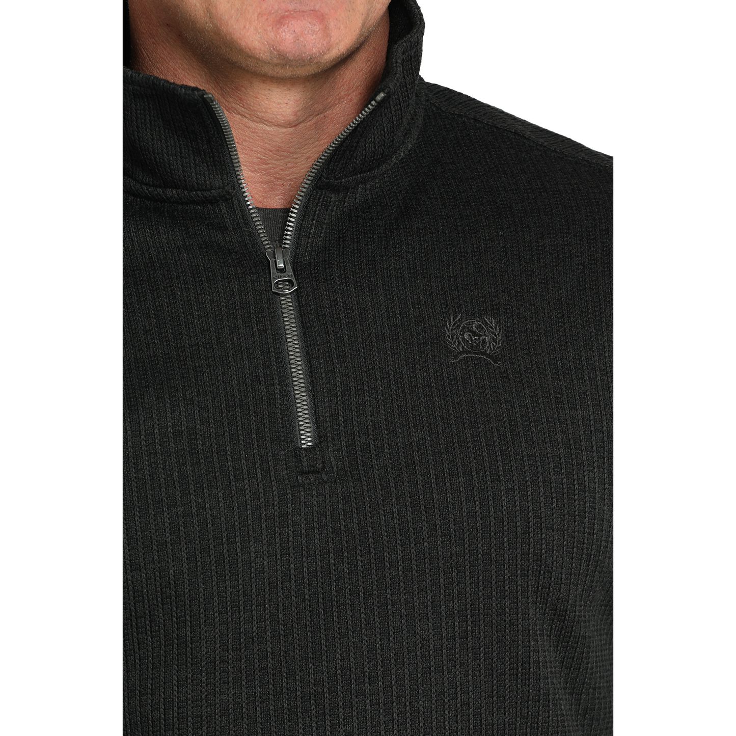 Cinch Men's Black Ribbed 1/4 Zip Pullover MWK1080019
