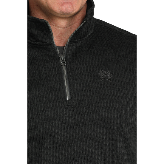Cinch Men's Black Ribbed 1/4 Zip Pullover MWK1080019