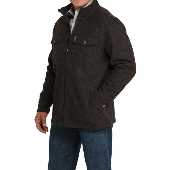 Cinch Men's Brown Full Zip Shacket MWJ1907004