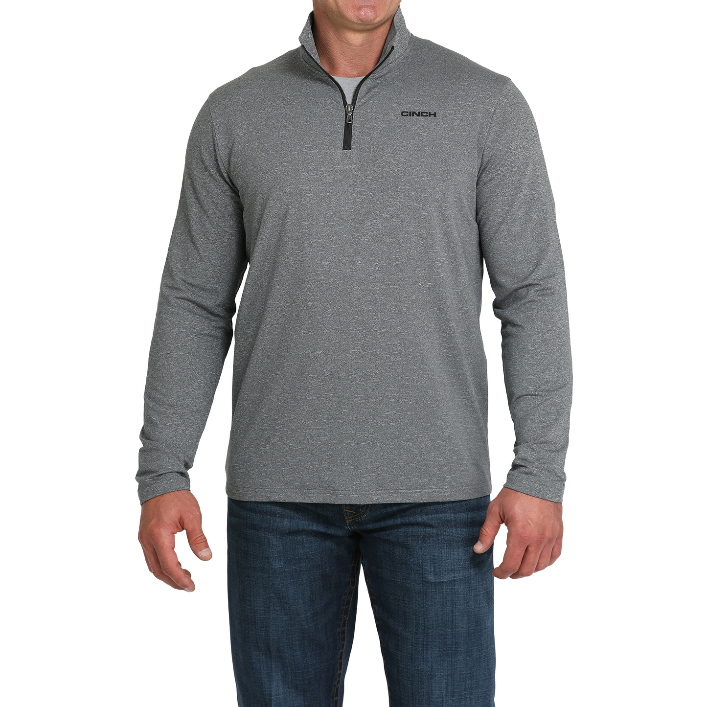 Cinch Men's 1/4 Zip Charcoal Grey Pullover MTK1882003