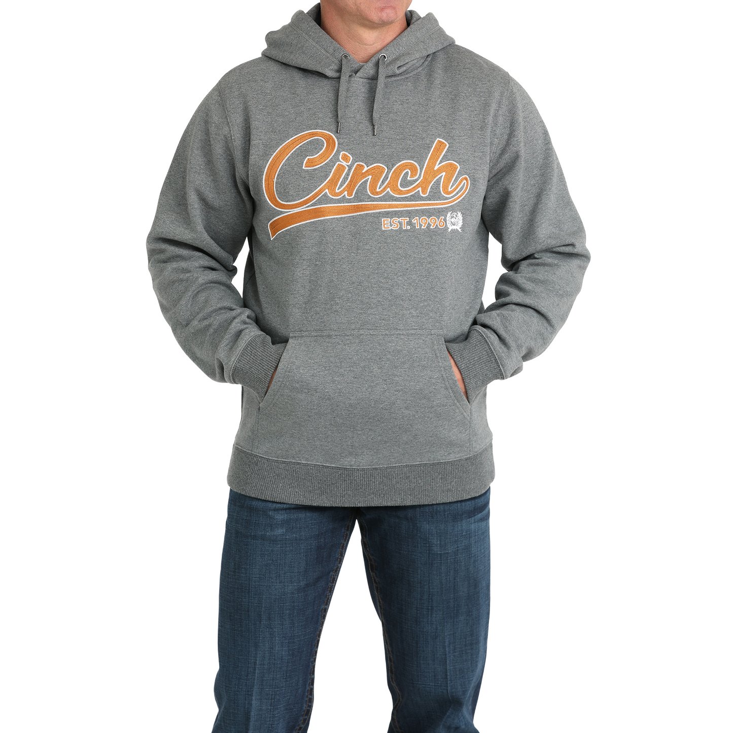 Cinch Men's Charcoal Grey Logo Hoodie MWK1206032