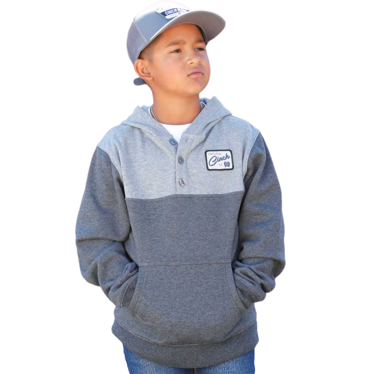 Cinch Boy's Charcoal Grey Hoodie  MWK7511001