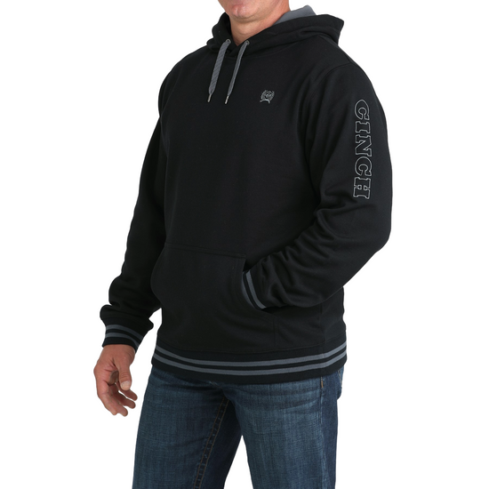 Cinch Men's Black Embroidered Logo Pullover Hoodie MWK1206033
