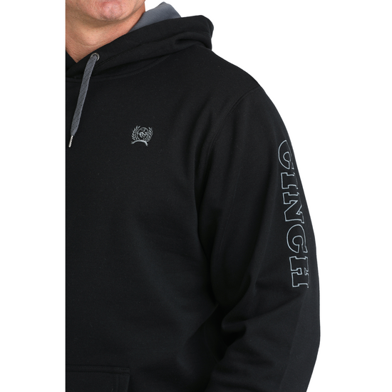 Cinch Men's Black Embroidered Logo Pullover Hoodie MWK1206033