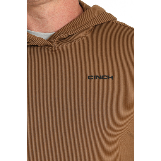 Cinch Men's Camel Brown Ribbed Hoodie MTK1671001
