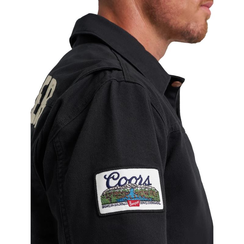 Wrangler Men's X Coors Beer Graphic Washed Black Jacket 112373828