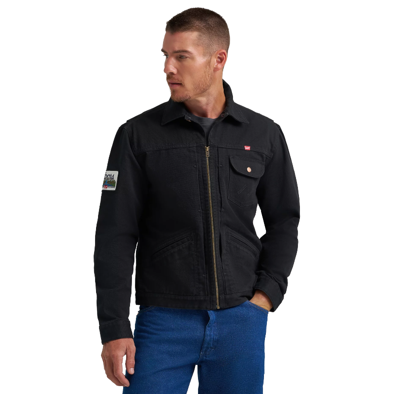 Wrangler Men's X Coors Beer Graphic Washed Black Jacket 112373828