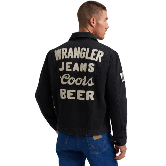 Wrangler Men's X Coors Beer Graphic Washed Black Jacket 112373828