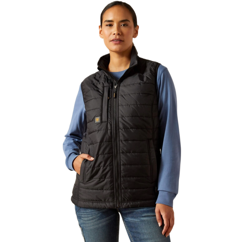 Ariat Ladies Rebar Cordura Ripstop Black Insulated Vest 10062722