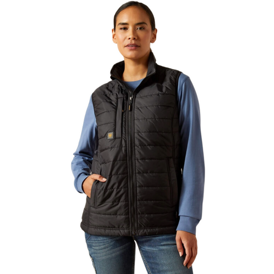 Ariat Ladies Rebar Cordura Ripstop Black Insulated Vest 10062722