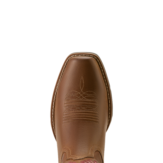 Ariat Ladies Round Up Narrow Cutter Toe Sorrel Crunch Western Boots 10064076