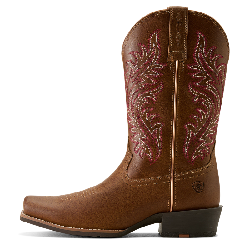 Ariat Ladies Round Up Narrow Cutter Toe Sorrel Crunch Western Boots 10064076
