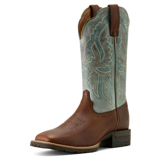 Ariat Ladies Hybrid Ranchwork Peanut Western Boots 10064003