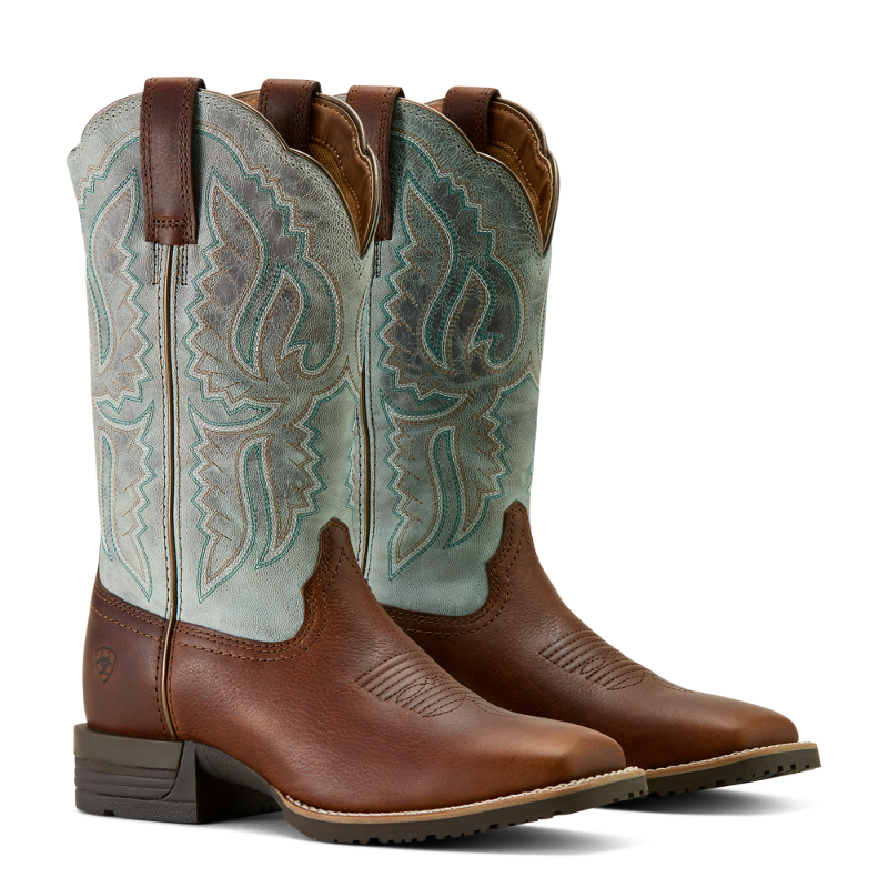 Ariat Ladies Hybrid Ranchwork Peanut Western Boots 10064003