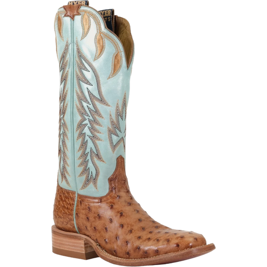 HYER Ladies Harper Robins Egg Blue Leather Western Boot HW41008