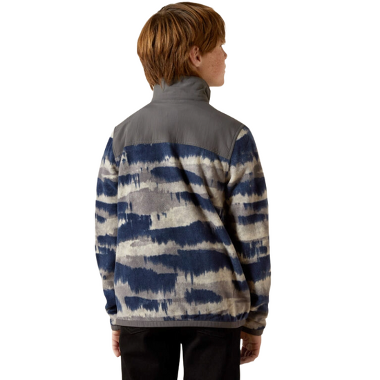 Ariat Youth Boy's Basis Dark Denim Southwest 1/4 Zip Sweatshirt 10062266