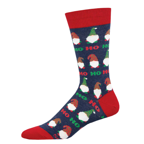SockSmith Men's Ho Ho Homies Navy Heather Crew Socks MNC3060-HNV