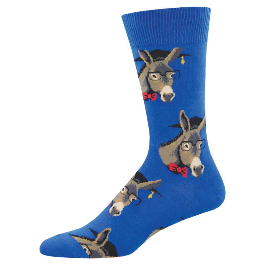 SockSmith Men's "Smart A**" Blue Crew Socks MNC1629-BLU