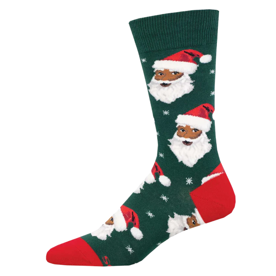 SockSmith Men's Santa Crew Socks MNC3058-BLK
