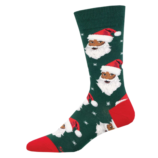 SockSmith Men's Santa Crew Socks MNC3058-BLK