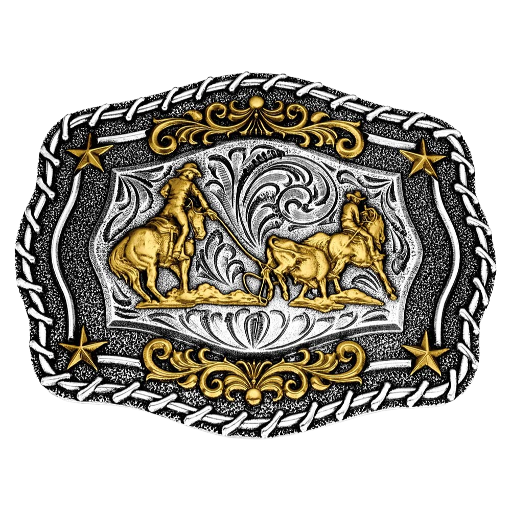 Montana Silversmiths The Roundup Team Roper Attitude Buckle A1061P
