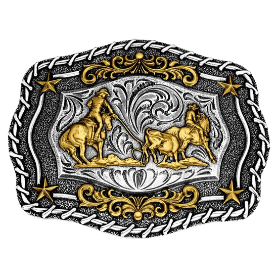 Montana Silversmiths The Roundup Team Roper Attitude Buckle A1061P