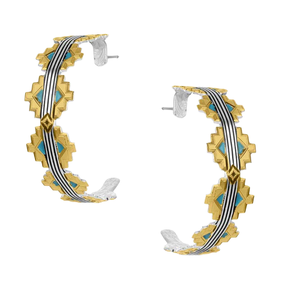 Montana Silversmiths Ladies Painted Sky Hoop Earrings ER6154