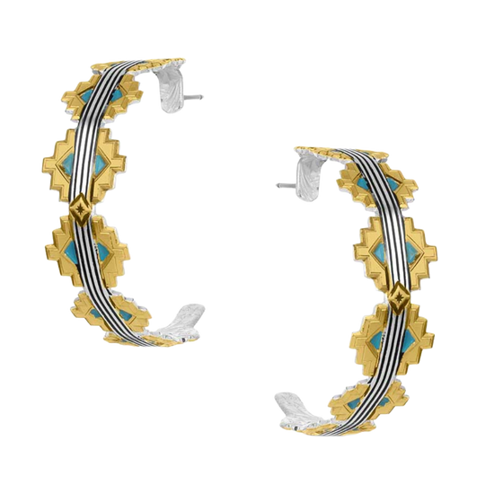 Montana Silversmiths Ladies Painted Sky Hoop Earrings ER6154