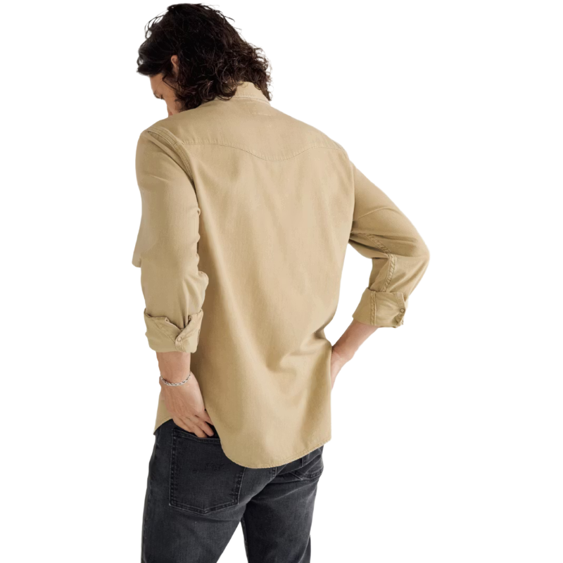 Tecovas Men's Coriander Brown Denim Button Down Shirt 40400COR