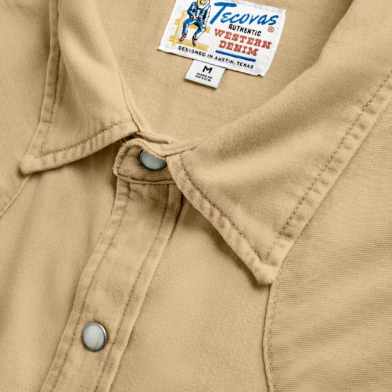 Tecovas Men's Coriander Brown Denim Button Down Shirt 40400COR