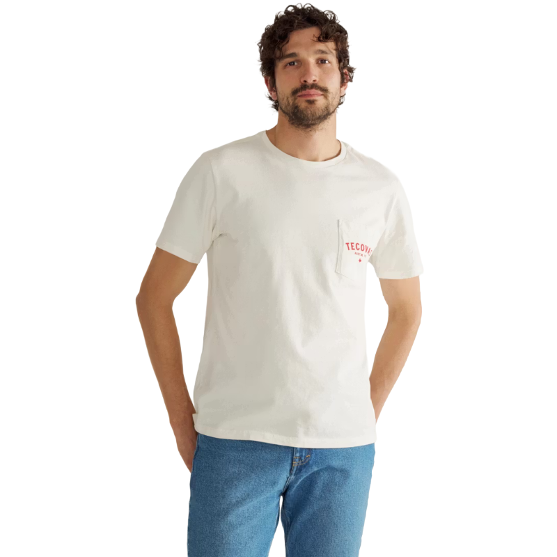 Tecovas Men's Fine Makers Graphic Bone White & Red T-Shirt 40382BNR