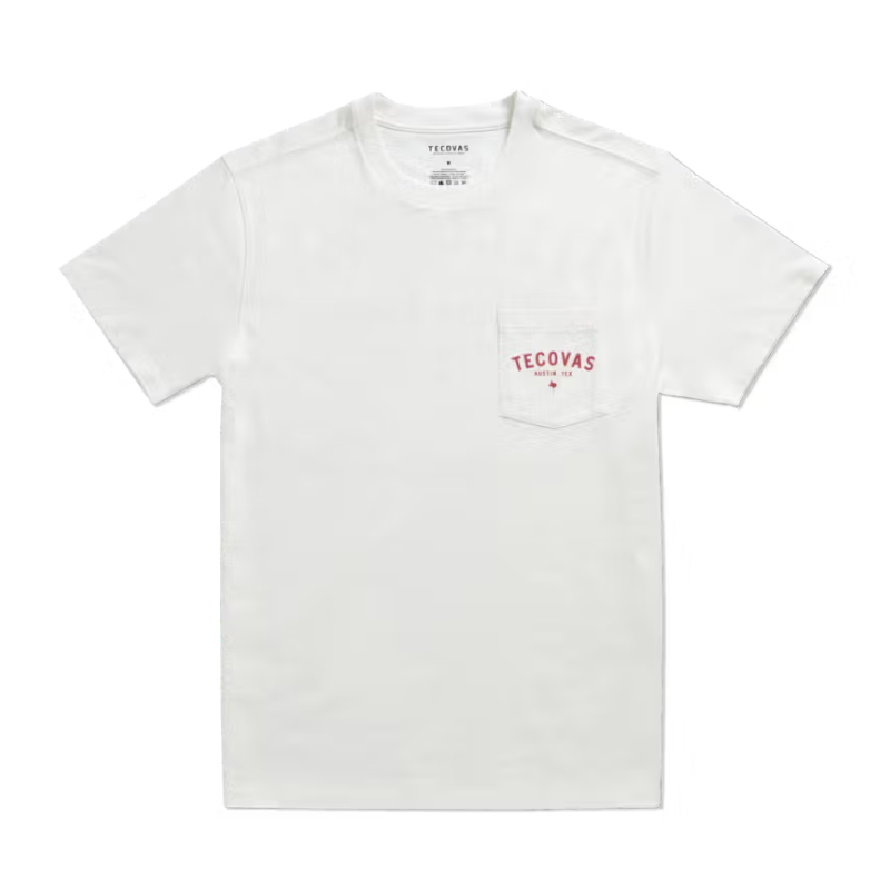Tecovas Men's Fine Makers Graphic Bone White & Red T-Shirt 40382BNR