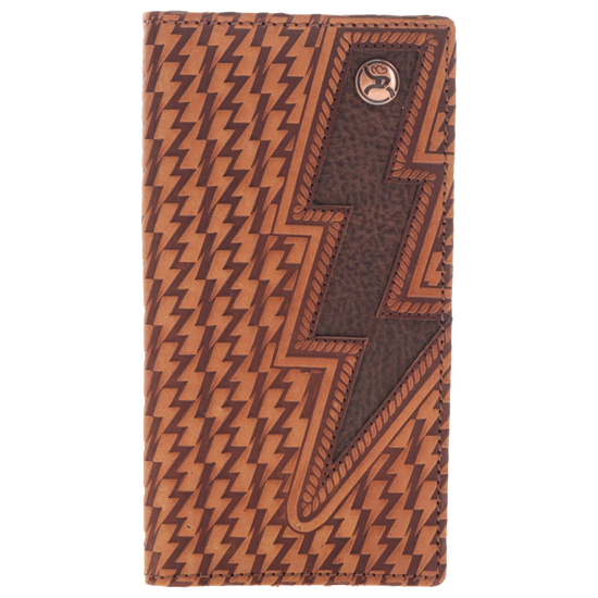 Hooey Men's Zemi Tan Lighting Bolt Rodeo Wallet RW016-TNBR
