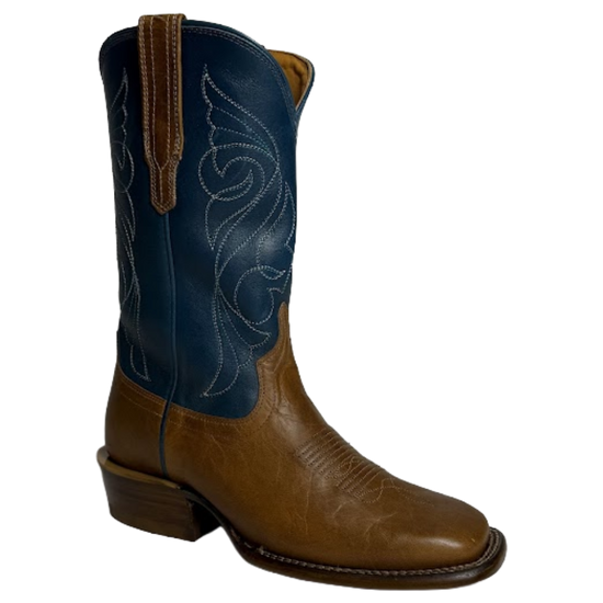 Tecovas Ladies The Maggie Crest Tan & Teal Western Boot 20079TTL