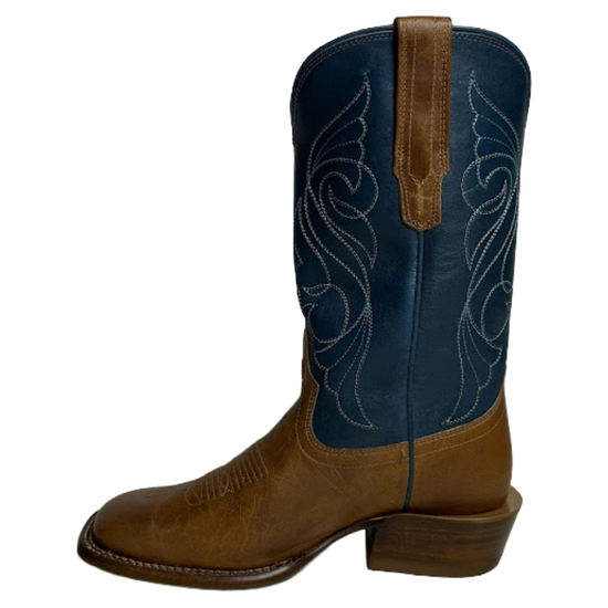 Tecovas Ladies The Maggie Crest Tan & Teal Western Boot 20079TTL