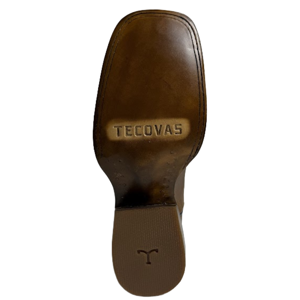 Tecovas Ladies The Maggie Crest Tan & Teal Western Boot 20079TTL