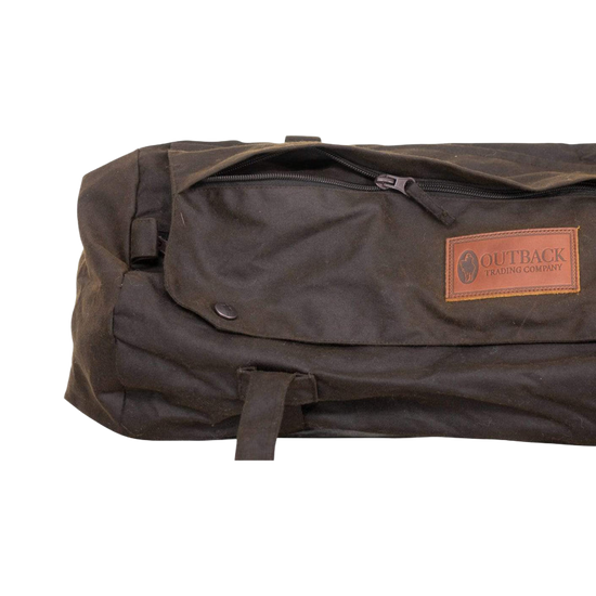 Outback Trading Co. Oilskin Brown Snap Cantle Bag 2004-BRN