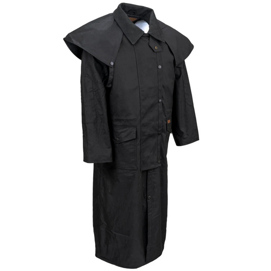 Outback Trading Company Oilskin Bronze Stockman Duster Coat 2056-BLK