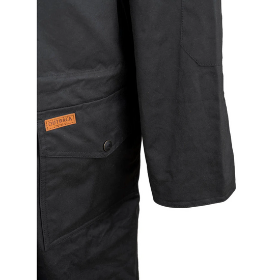 Outback Trading Company Oilskin Bronze Stockman Duster Coat 2056-BLK