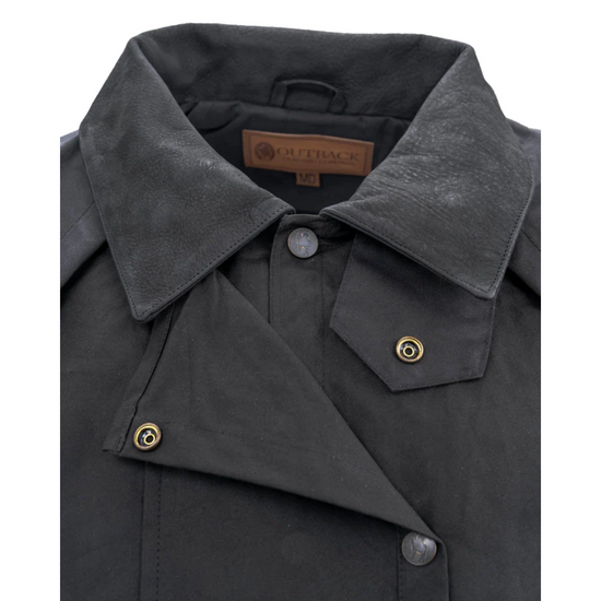Outback Trading Company Oilskin Bronze Stockman Duster Coat 2056-BLK