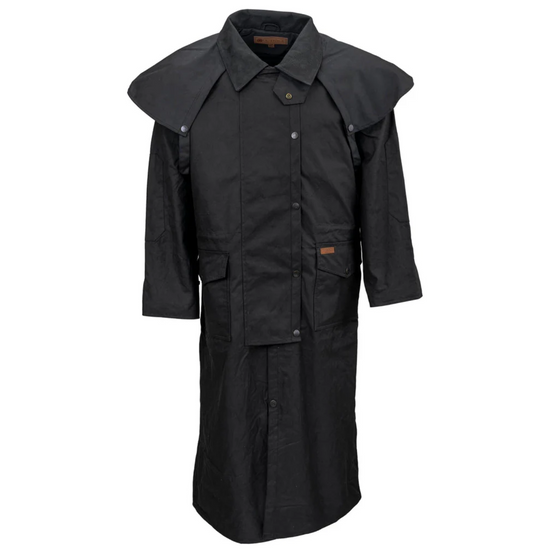 Outback Trading Company Oilskin Bronze Stockman Duster Coat 2056-BLK